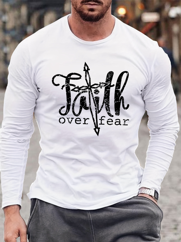 Faith Over Fear Cross Long Sleeve T-Shirt