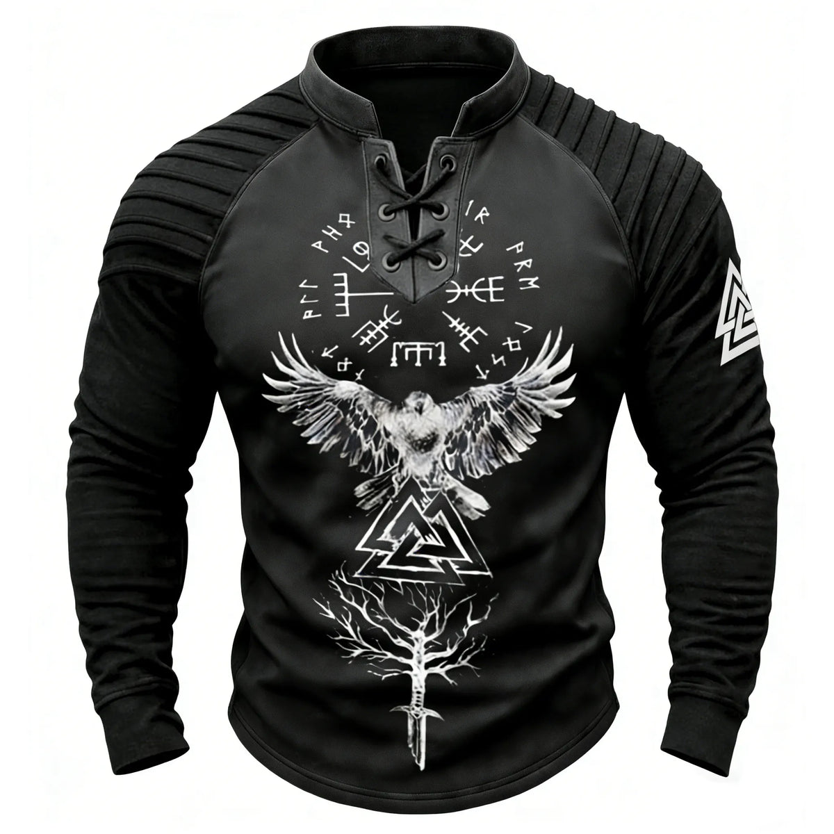 Crow Totem Wizard Totem Rune Print Sweatshirt