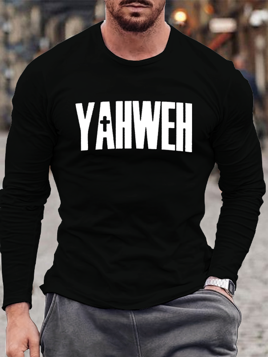 YAHWEH Christian Cotton Long Sleeve T-Shirt