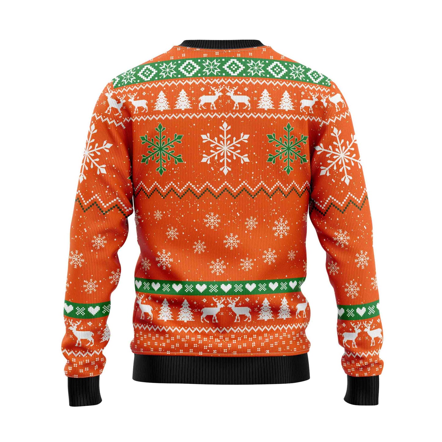 Unisex Vintage Deer Merry Huntmas Print Crew Neck Ugly Christmas Sweatshirt