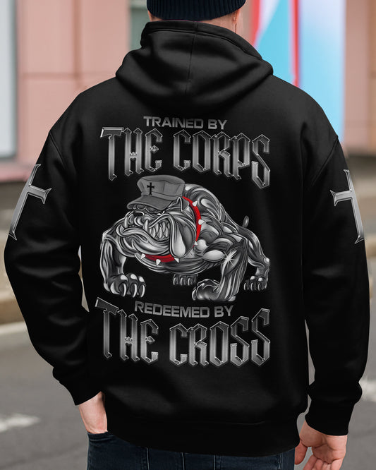 Trained By The Corps Redeemed By The Cross Zip Hoodie