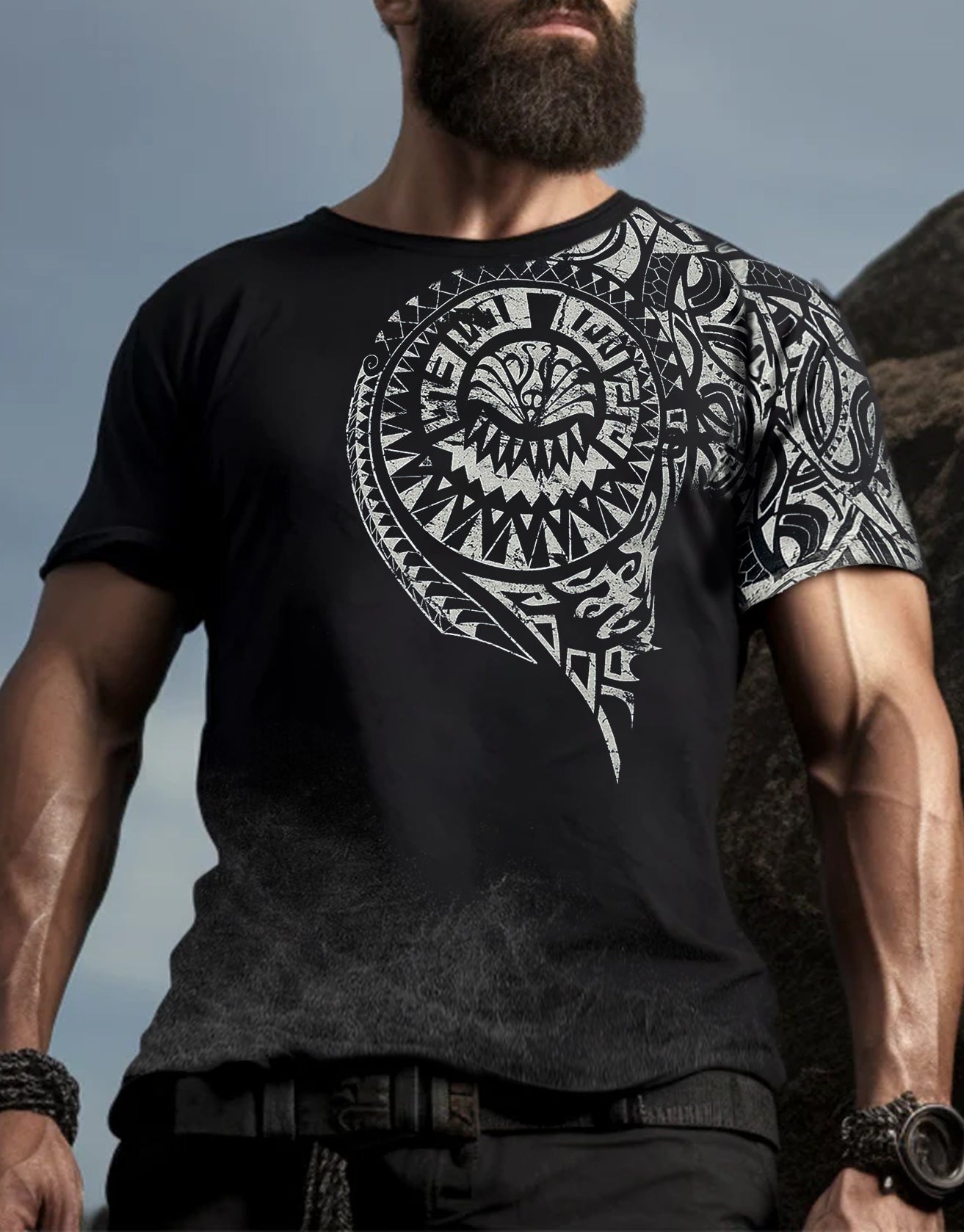 Viking Digital Print 3D Printed T-shirt
