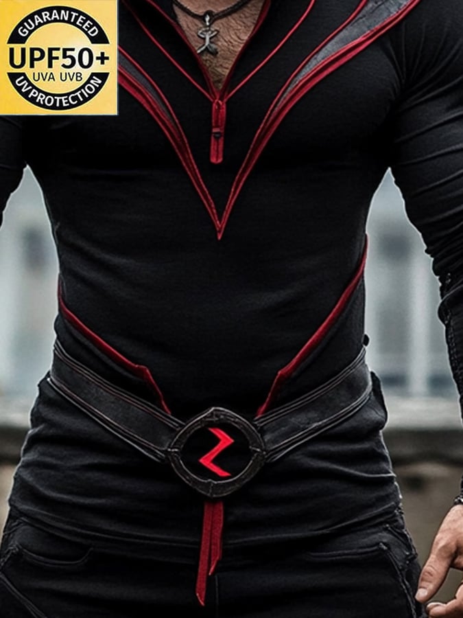 Men's Outdoor Sun Protection Cool Hooded Sun Protection Long Sleeve Top