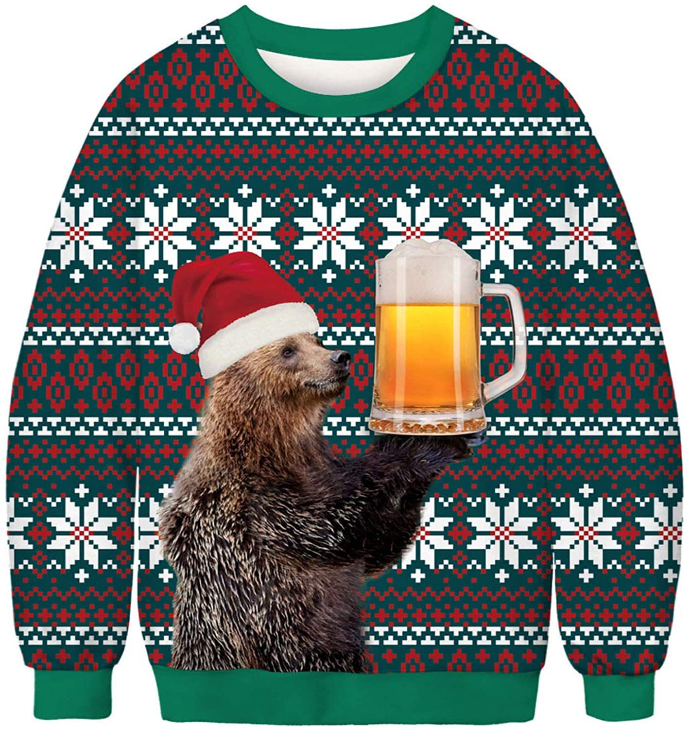 Unisex 3D Cucumber Can Print Christmas Sweatshirt