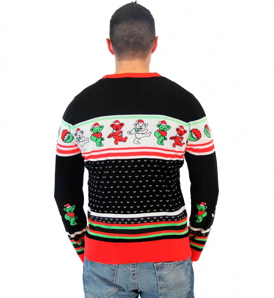 Unisex Dancing Bears Print Crew Neck Ugly Christmas Sweatshirt