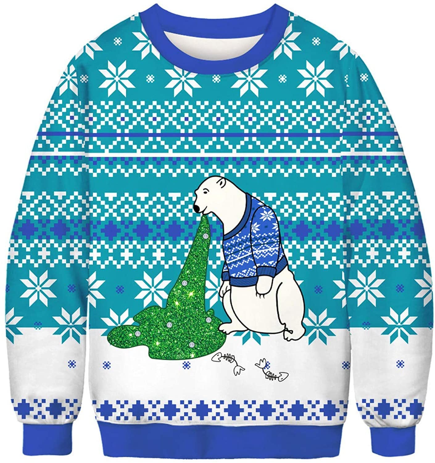 Unisex 3D Cucumber Can Print Christmas Sweatshirt