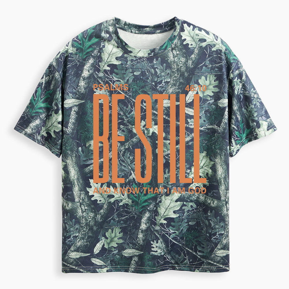 Be Still Christian Camo T-Shirt