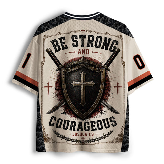 Be Strong And Courageous Christian Mesh Jersey