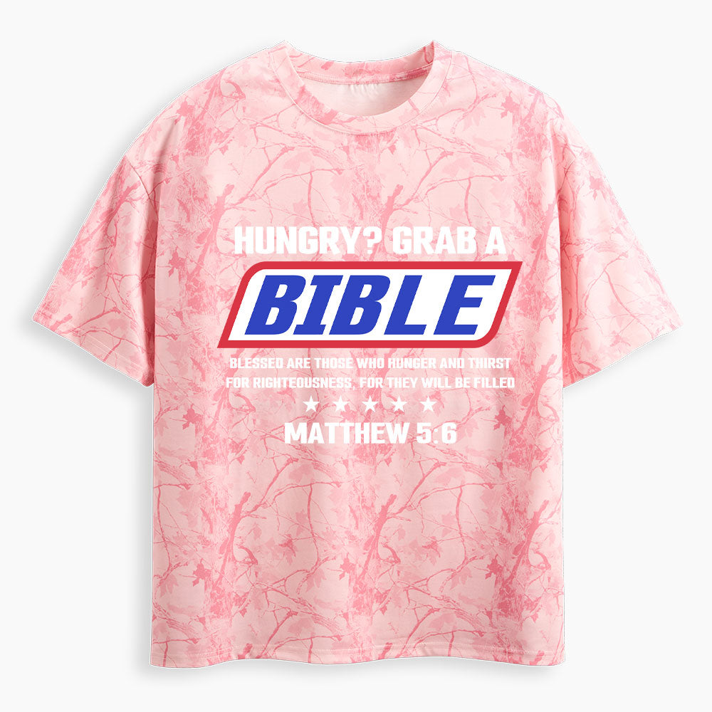 Blessed Are Those Who Hunger And Thirst For Righteousness Christian Camo T-Shirt