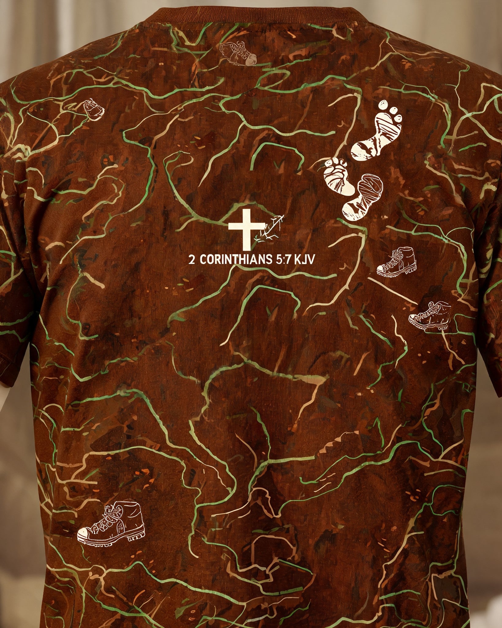 Personalized Christian Hiking Group Shirt Walking By Faith Trail Tee