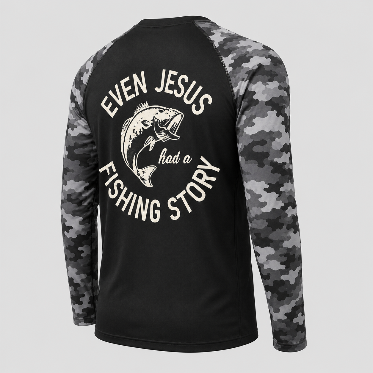 Even Jesus Fishing Story Long Sleeve Shirt