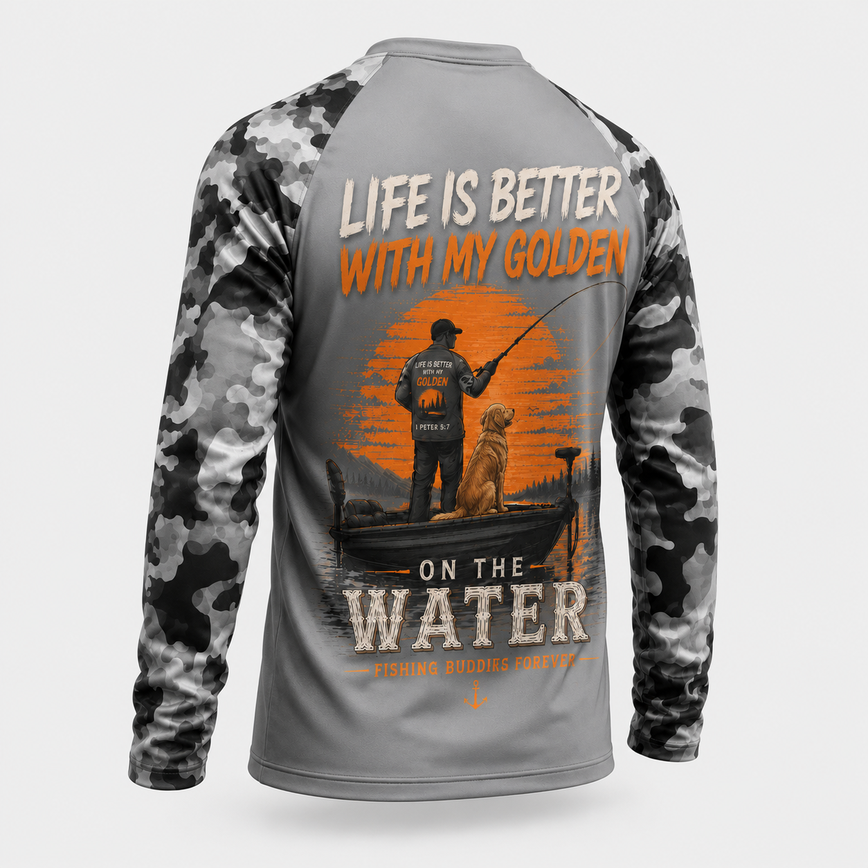 Golden Retriever Fishing Shirt – Life Is Better With My Golden Long Sleeve