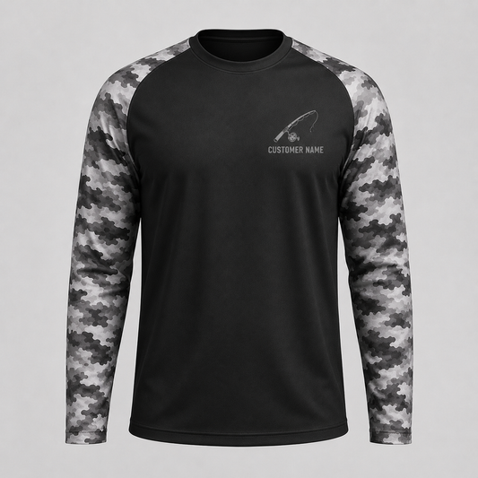 Golden Retriever Fishing Shirt – Hooked With My Golden Custom Name Long Sleeve