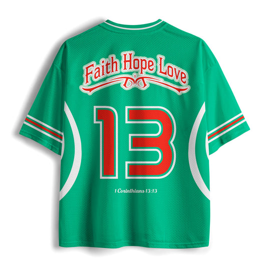Faith Hope Love Christian Mesh Jersey