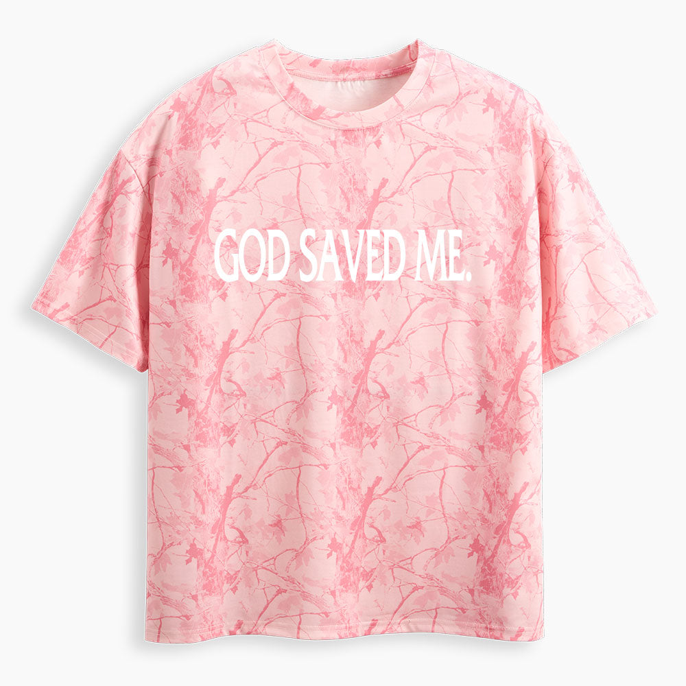 God Saved Me Christian Camo T-Shirt