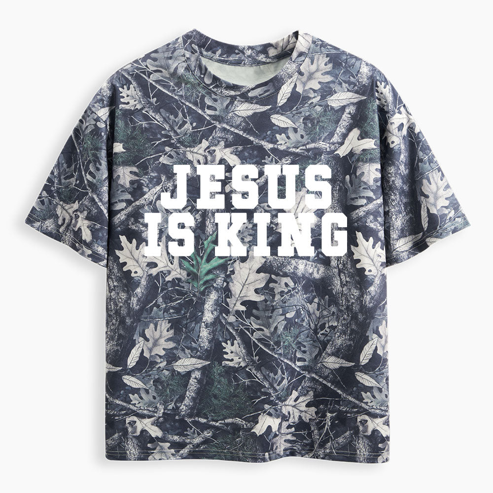 Jesus Is King Christian Camo T-Shirt