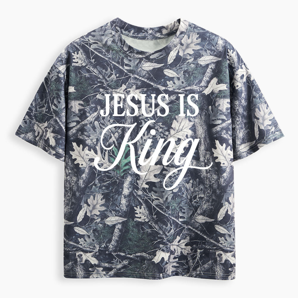 Jesus Is King Christian Camo T-Shirt