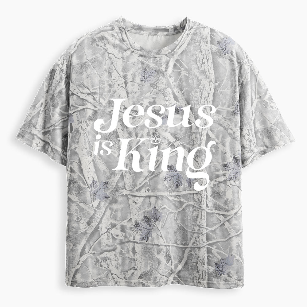 Jesus Is King Christian Camo T-Shirt
