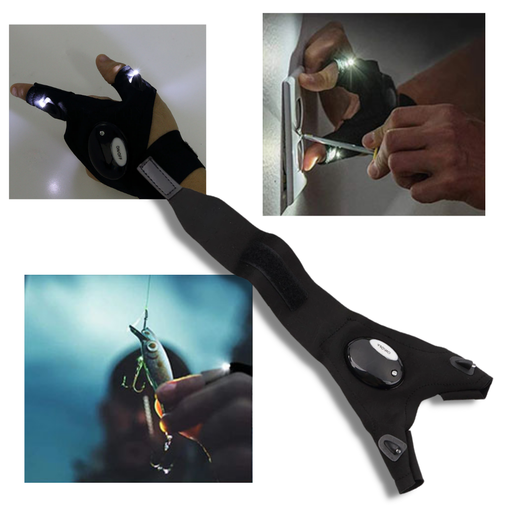 Pair of LED Gloves With Waterproof Lights