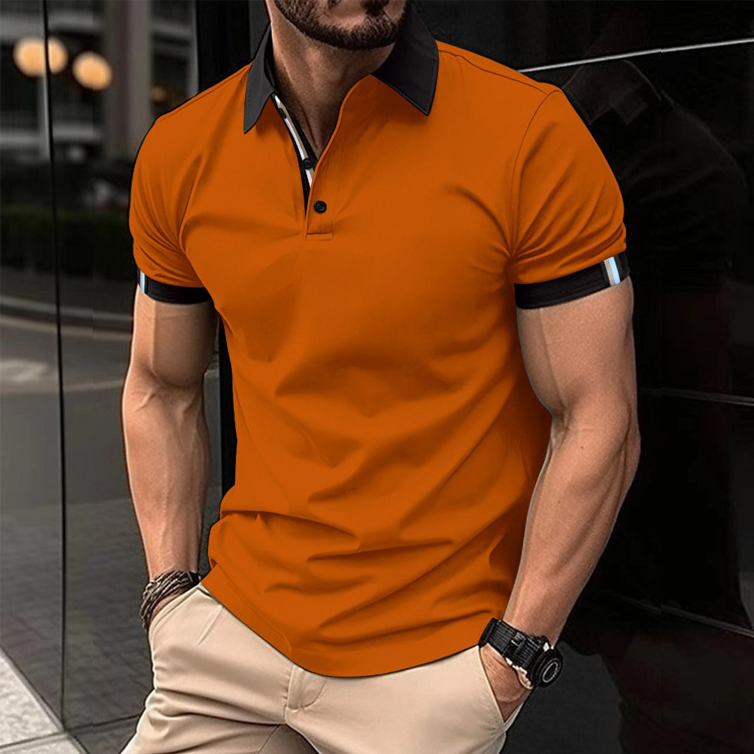 Men's Casual Button Polo Shirt