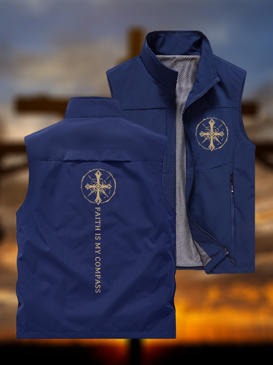 Faith Is My Compass Jesus God Christian Outdoor Quick-dry Vest