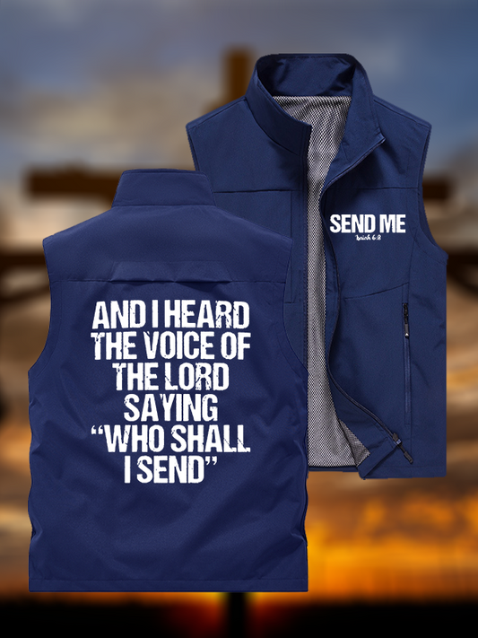 Send Me Isaiah 6:8 Jesus God Christian Outdoor Quick-dry Vest