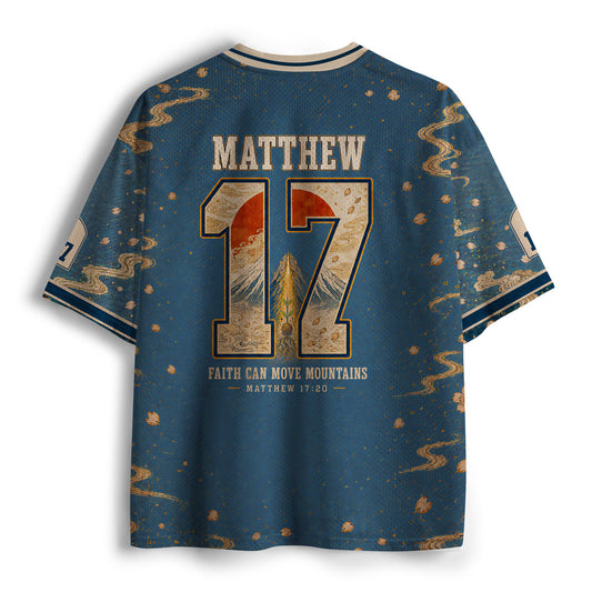 Mustard Seed Faith Can Move Mountains Christian Mesh Jersey