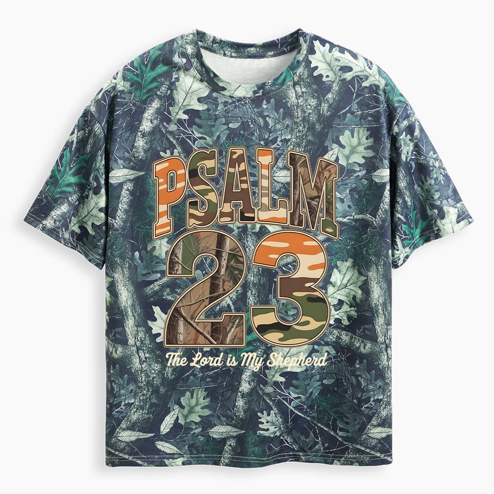 Psalm 23 Christian Camo T-Shirt