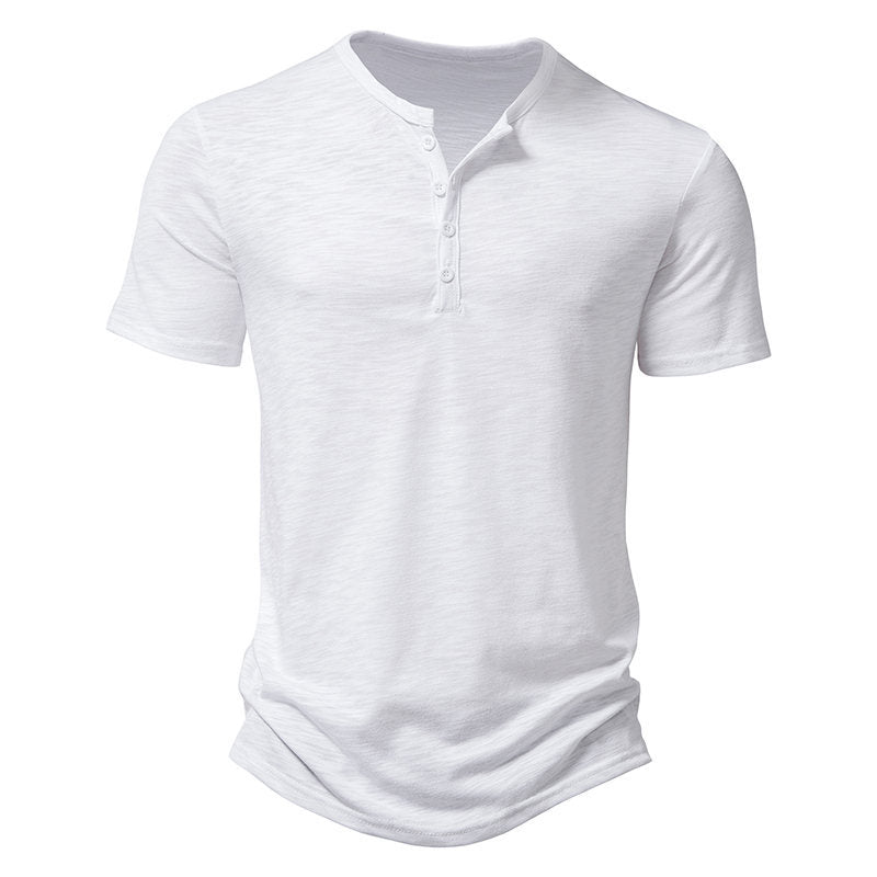 Men's Muscle Henley Collar T-Shirt