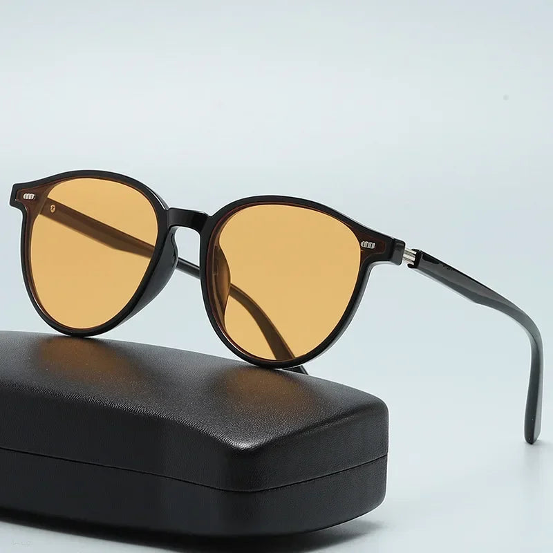 "New York" Round-Frame Sunglasses