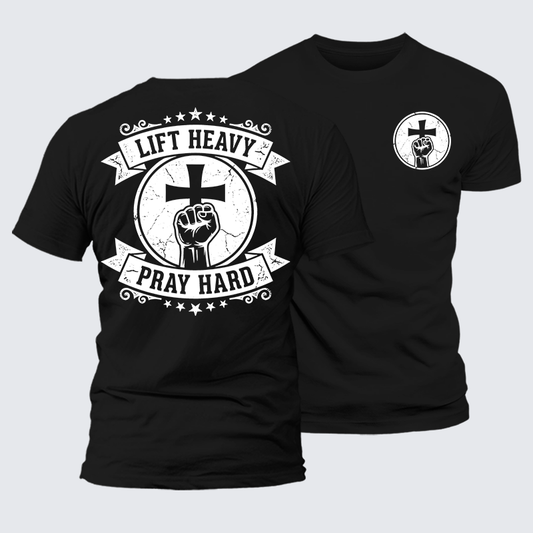 Luxe Mercerized Cotton Tee - Lift Heavy Pray Hard
