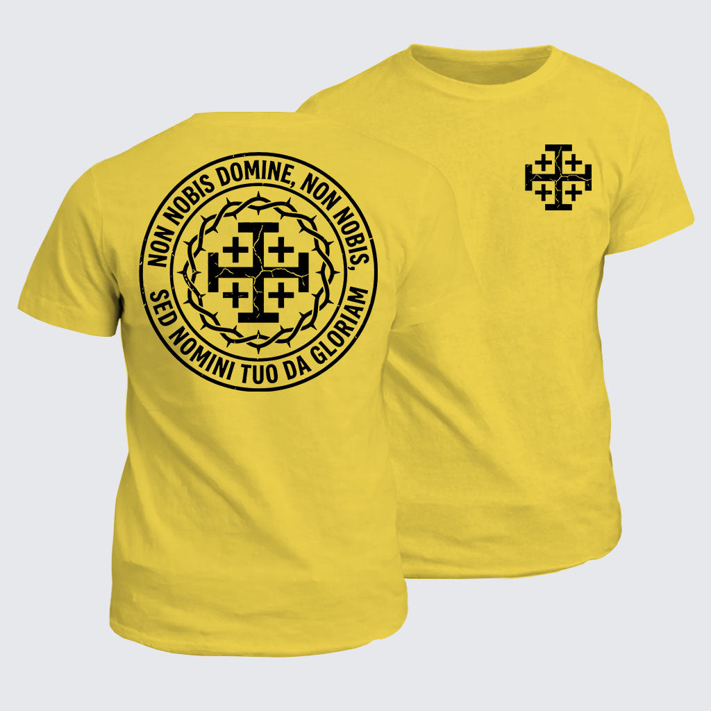 Classic Cotton Tee - Non Nobis Domine, Non Nobis, Sed Nomini Tuo Da Gloriam