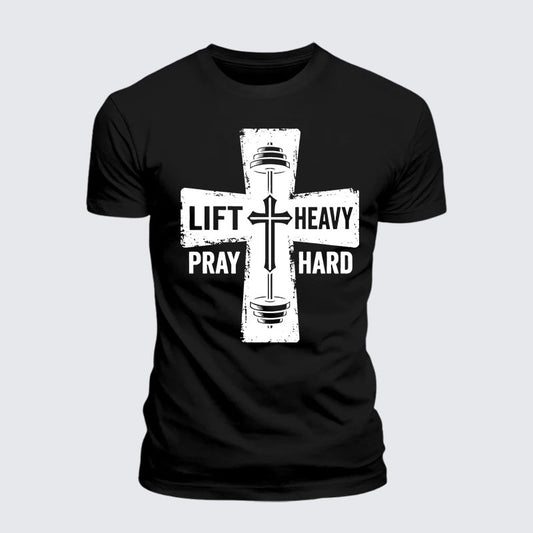 Luxe Mercerized Cotton Tee - Lift Heavy Pray Hard