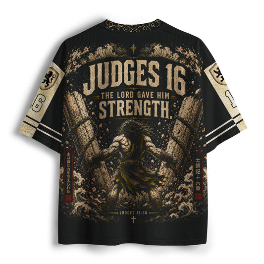 The Lord Is Our Strength Christian Mesh Jersey