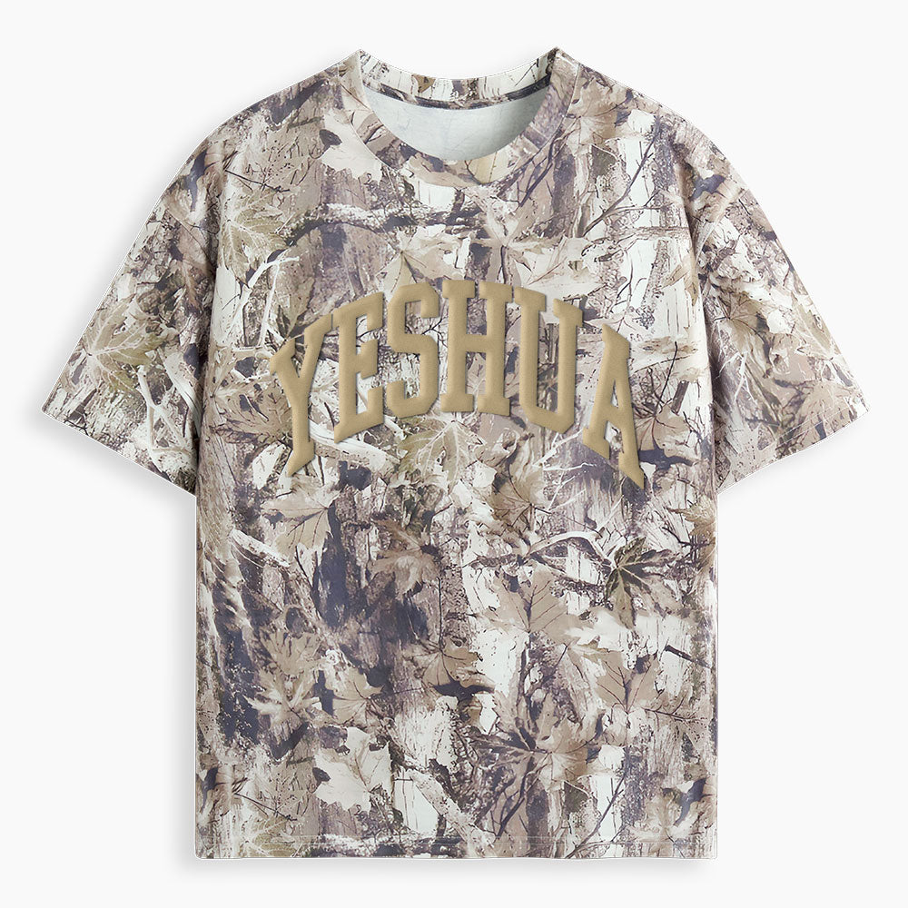 Yeshua Christian Puff Printed Camo T-Shirt