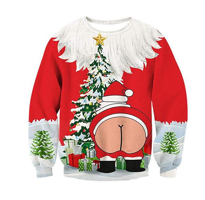 Unisex 3D Sloth Beer Fun Print Christmas Sweatshirt