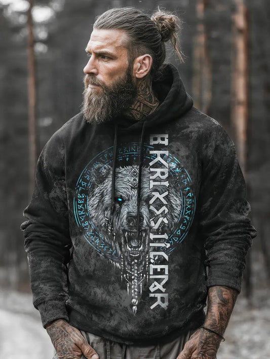 Viking Style Inspired Berserk Celtic Digital 3D Printed Unisex Casual Hoodie