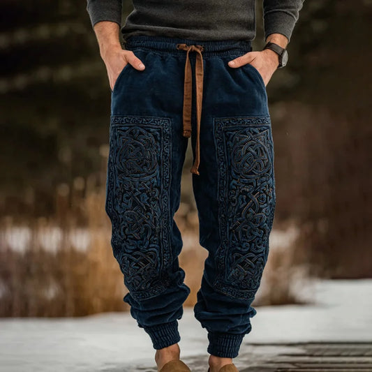 Men's Vintage Viking Celtic Knot Art Print Casual Sweatpants
