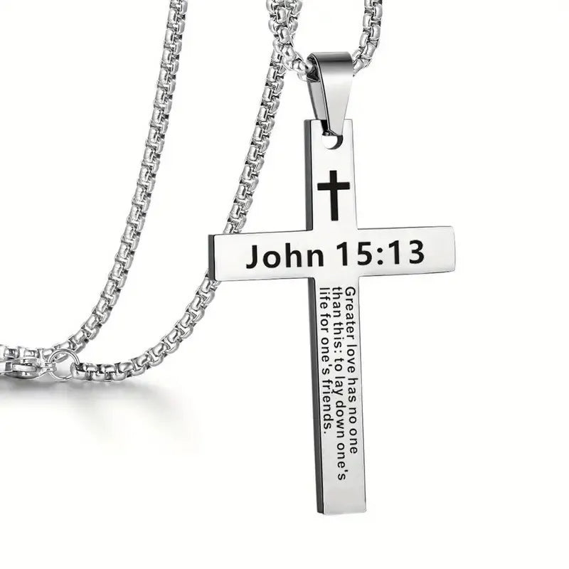 Bible Verse Cross Necklace