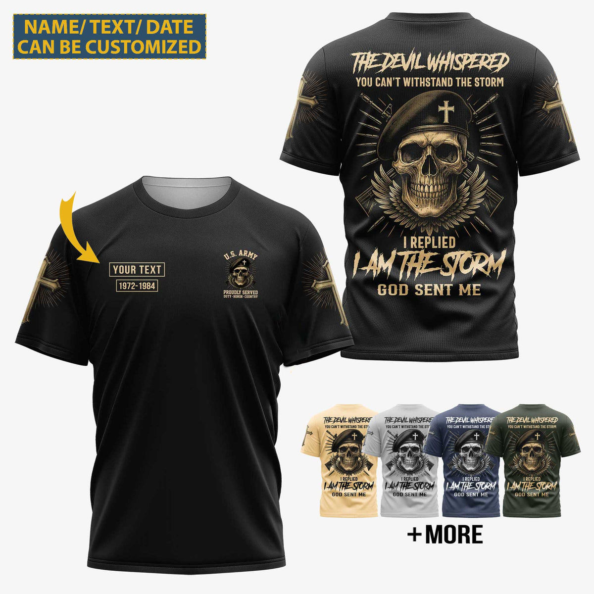The Devil Whispered You Can't Withstand The Storm Personalized T-Shirt