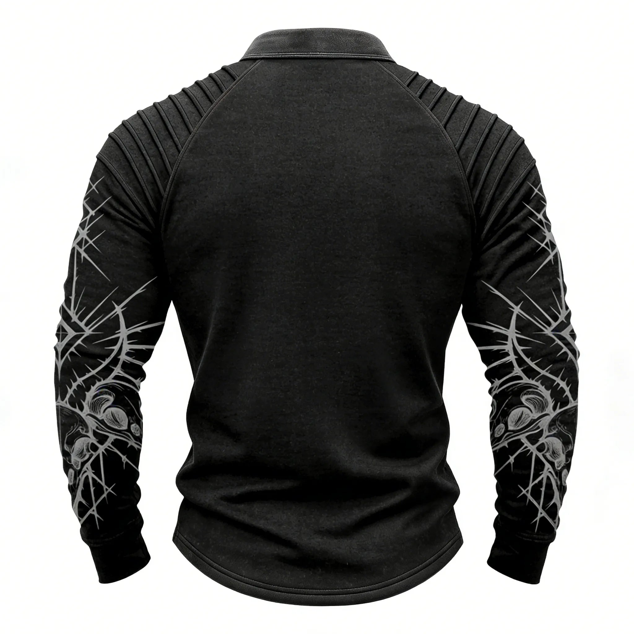Blood-Red Crow Viking Totem Print Sweatshirt