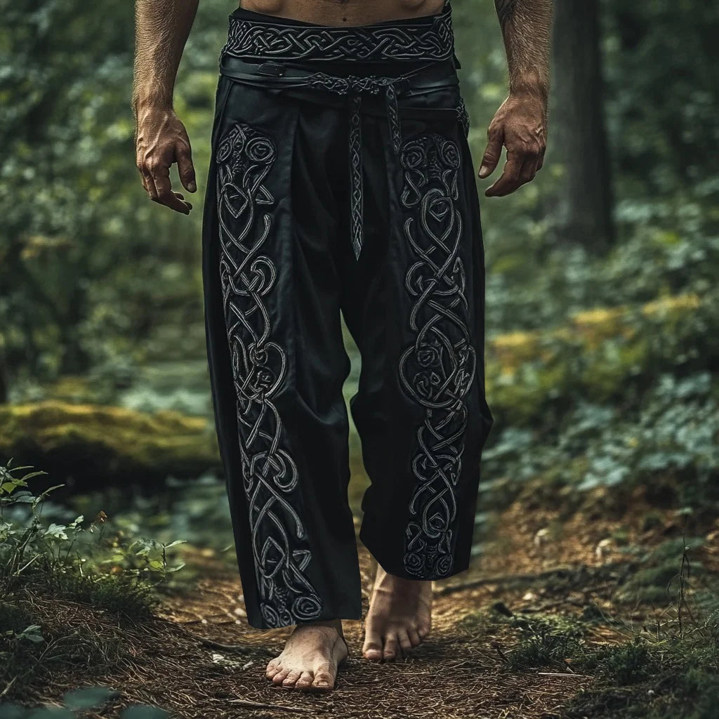 Men's Viking Nordic Celtic Runes Art Knot Pants