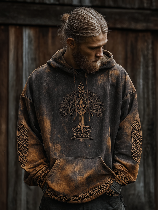 Viking Style Inspired Tree Of Life Digital 3D Printed Unisex Casual Hoodie