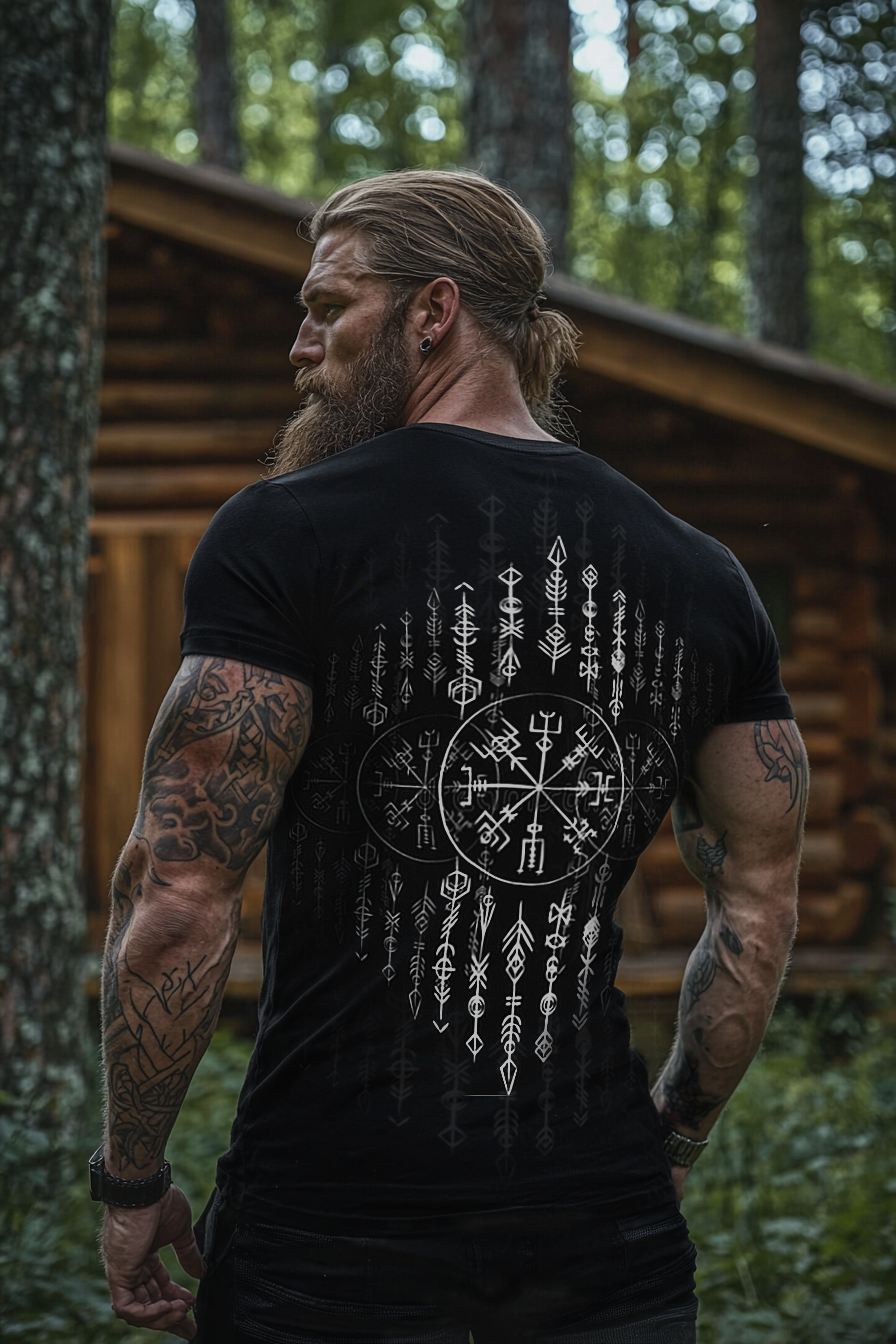 Viking Magic of Nordic Mythology Digital Printed T-shirt