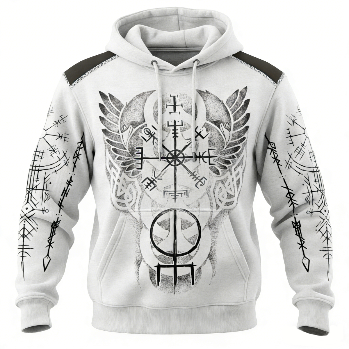 Nordic Viking Vegvísir 3D Print Casual Long-Sleeve Hoodie