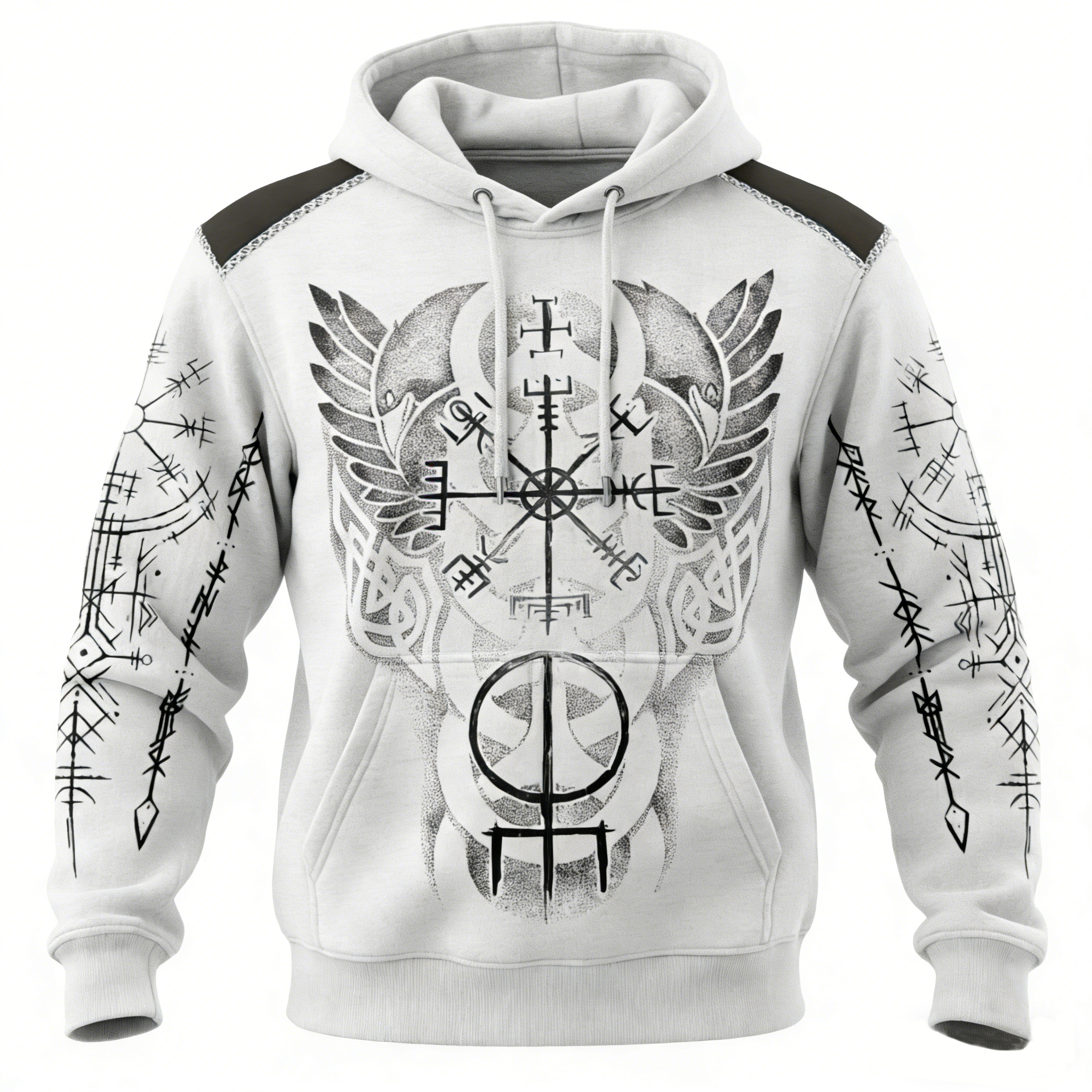 Nordic Viking Vegvísir 3D Print Casual Long-Sleeve Hoodie