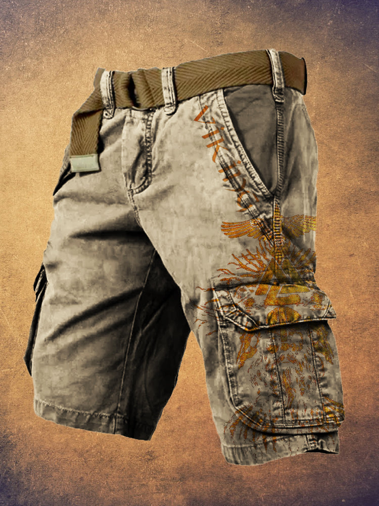 Vintage Viking Art Men's Work Shorts