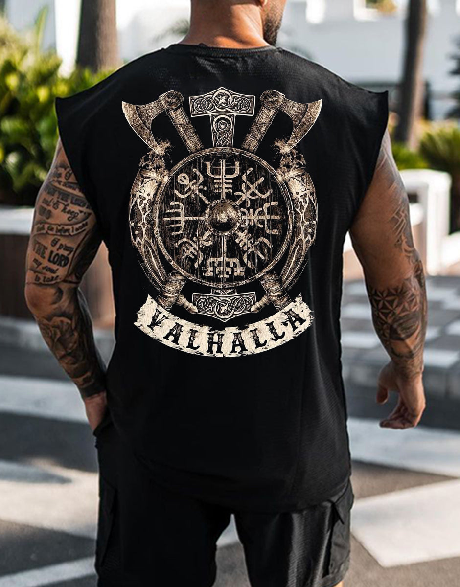 Men's Valhalla Print Casual Sleeveless T-Shirt