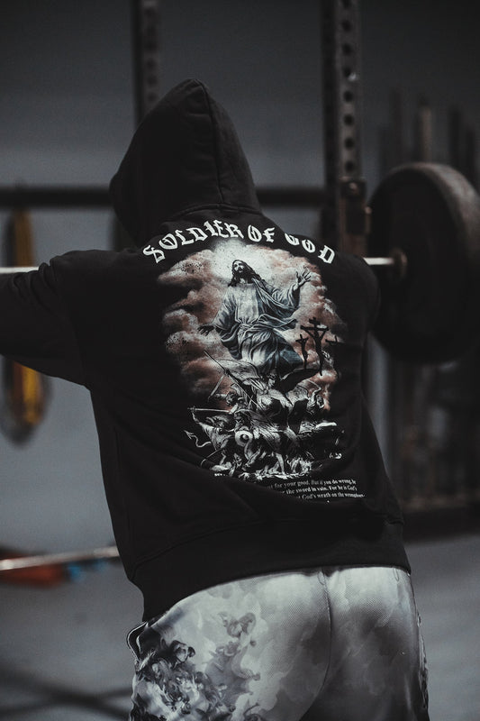 Soldier Of God Printed Men's Hoodie