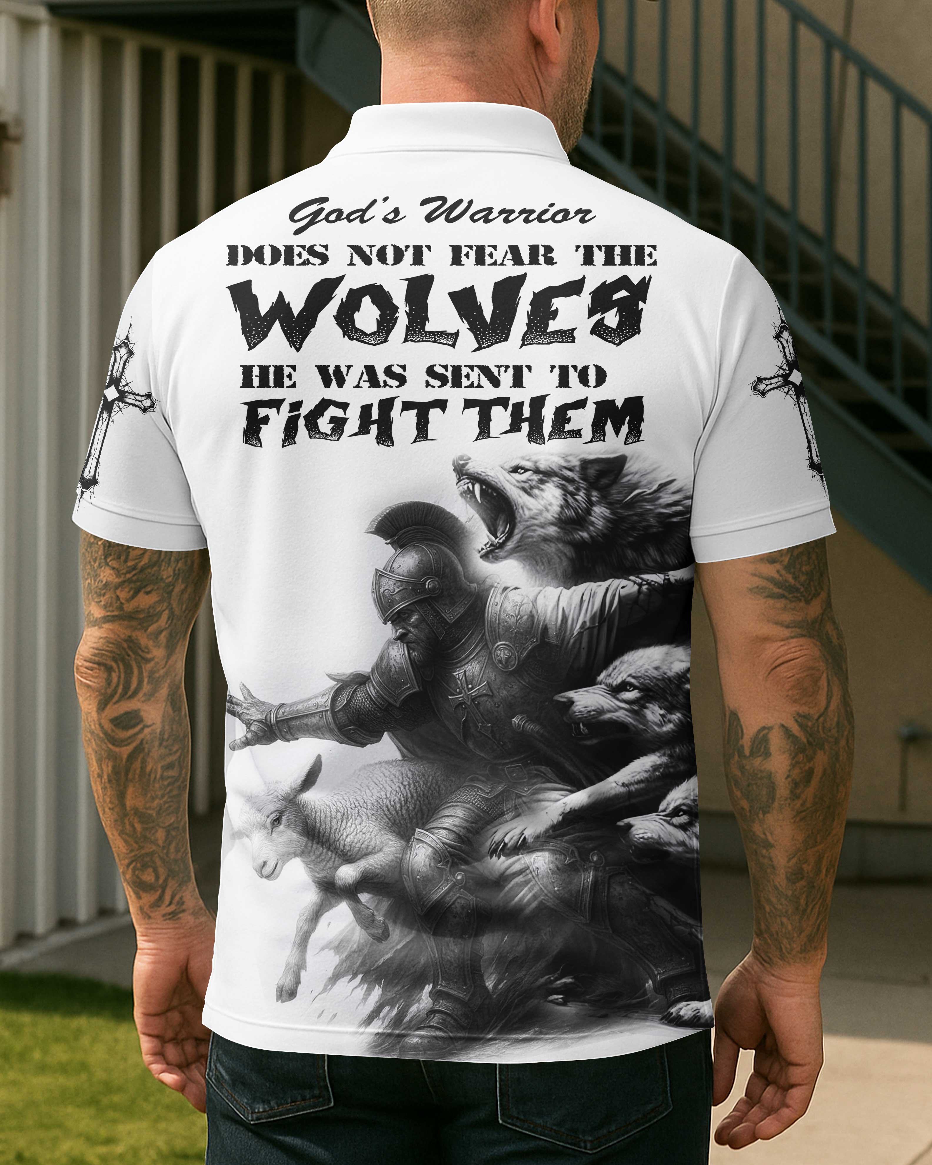 God's Warrior Does Not Fear The Wolves He Was Sent To Fight Them T-Shirt